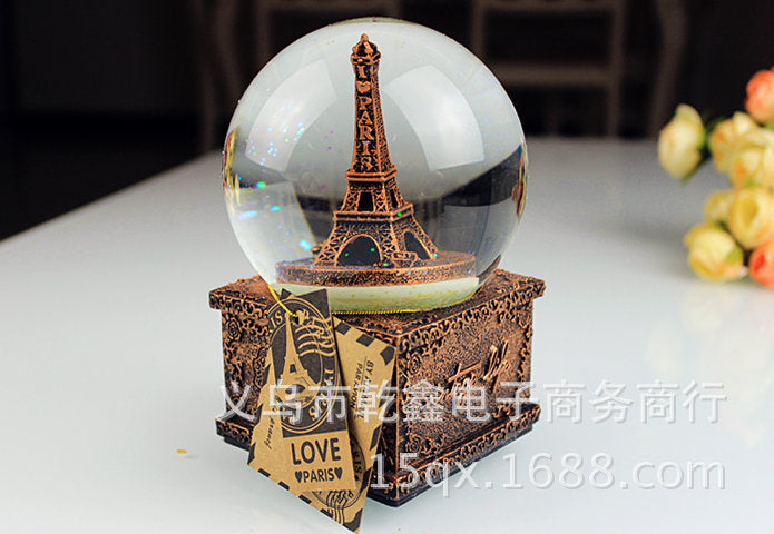 top view of illuminated music box