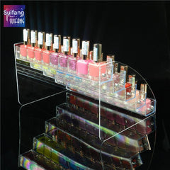 Transparent acrylic organizer with beauty accessories