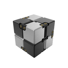 Various styles of colourful Infinite Magic Cubes on display