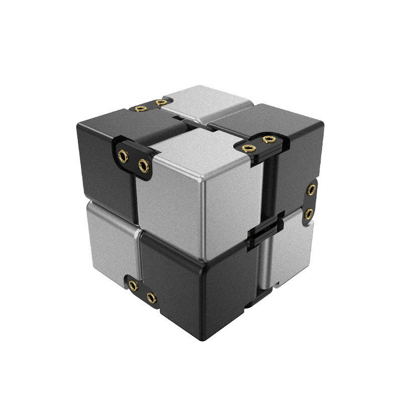 Various styles of colourful Infinite Magic Cubes on display
