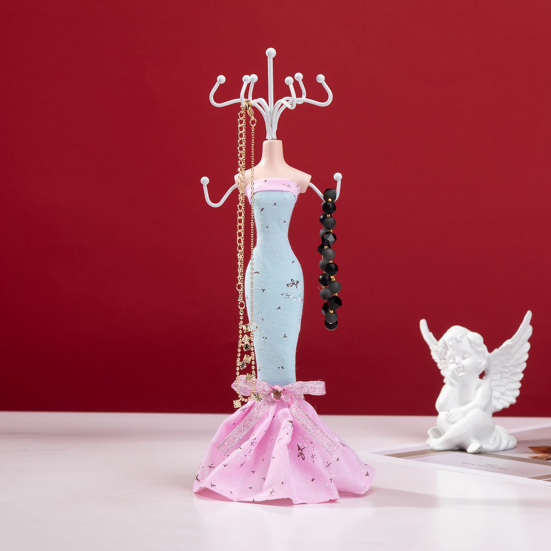Elegant Princess-Style Jewelry Display Stand with earrings
