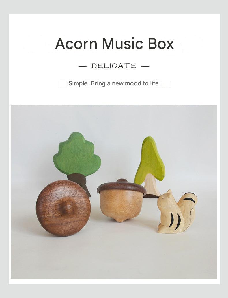 Elegant Wooden Music Box Opened