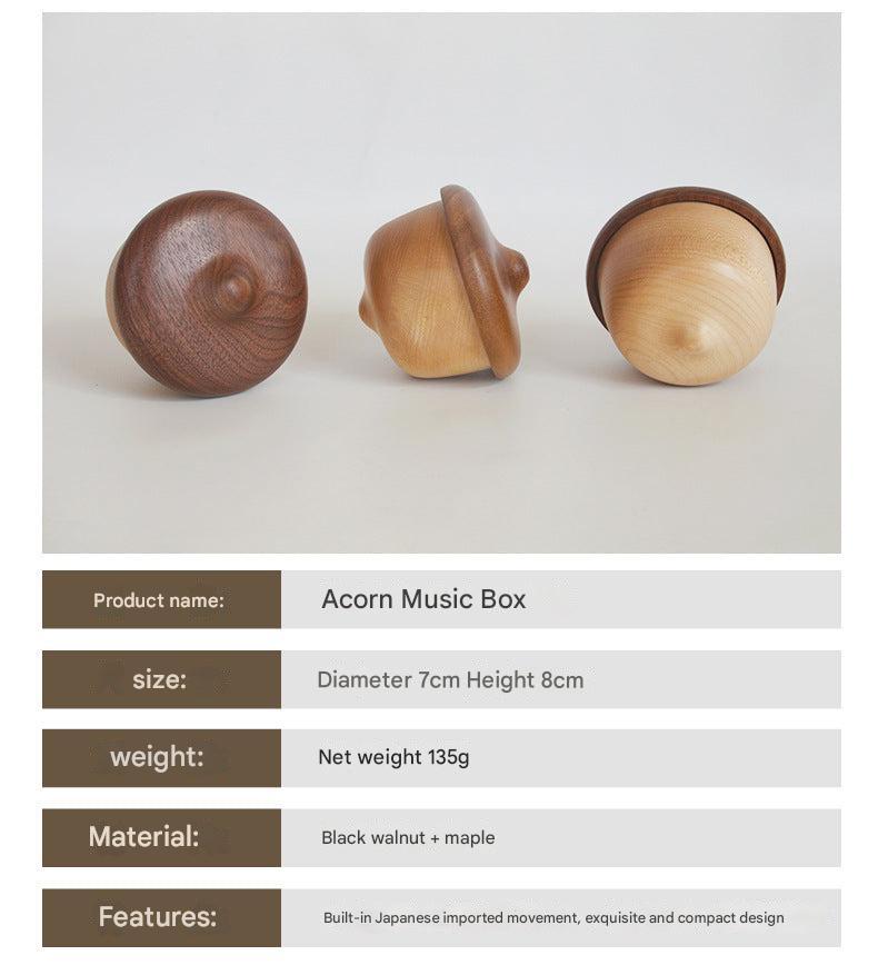 Elegant Wooden Music Box Top View