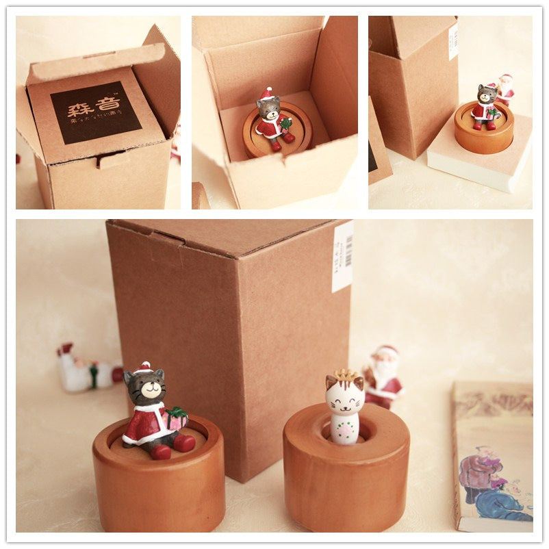 Elegant Wooden Music Box with Rotating Feature