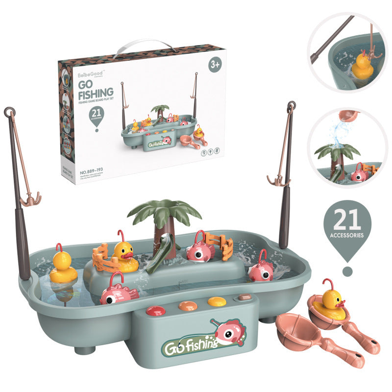 Kids engaging with the bath fishing game - Image 6