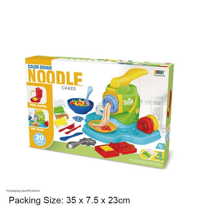 Play dough noodle maker toy features vibrant colours