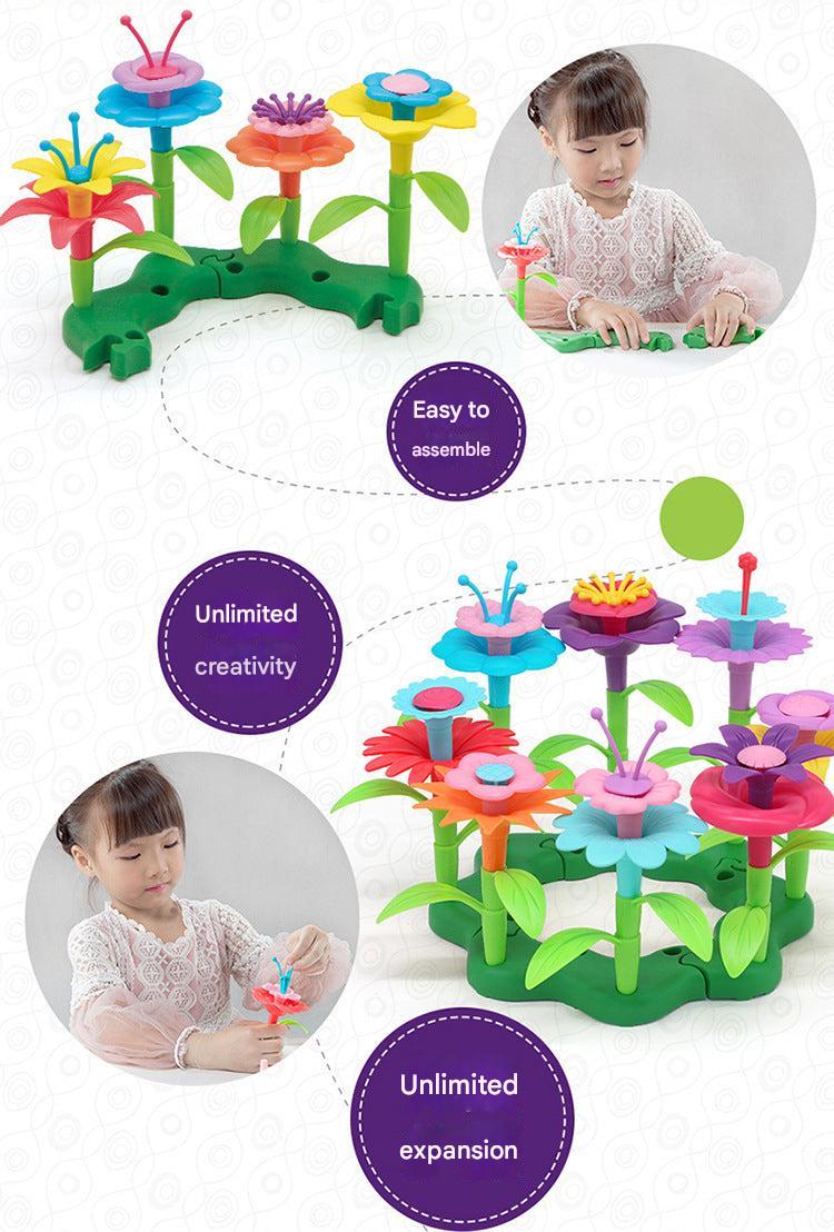 vibrant colours of garden-themed blocks
