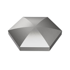 Silver tetrahedral kinetic desk toy