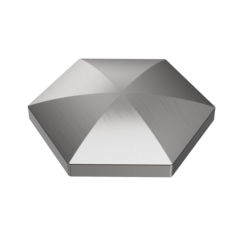 Silver tetrahedral kinetic desk toy