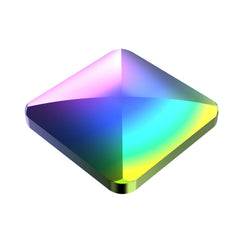 Compact tetrahedral fidget spinner on desk
