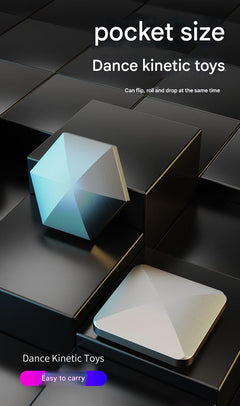 Silver tetrahedral kinetic desk toy
