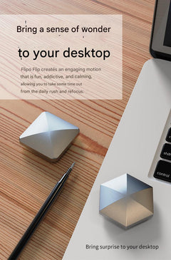 Gold hexahedral kinetic desk spinner