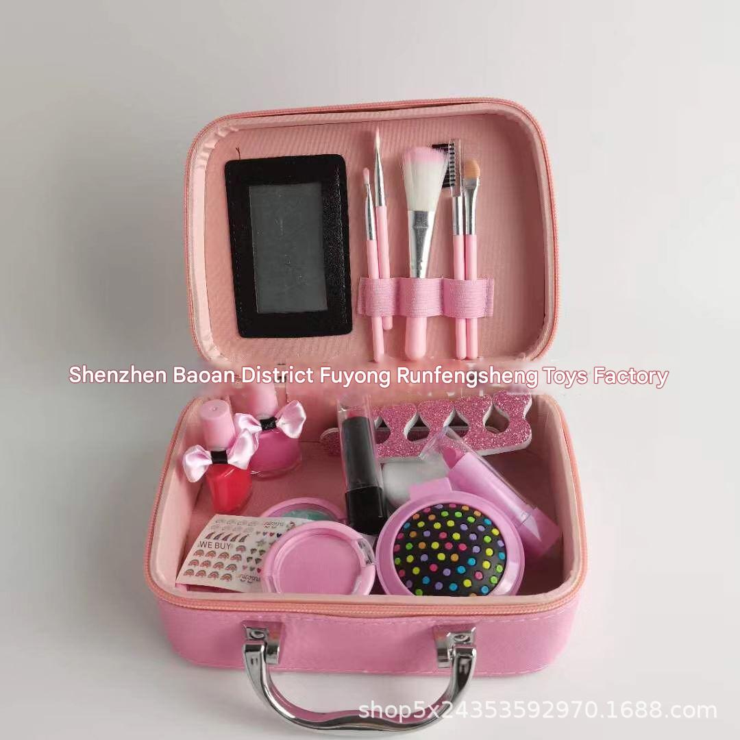 Colourful box containing kids makeup kit