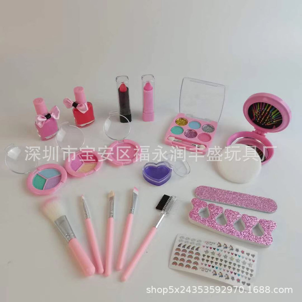 Child holding colourful mermaid makeup kit