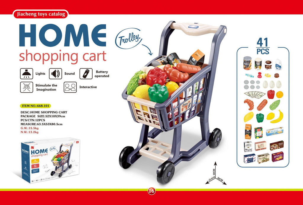 light and sound kids shopping cart