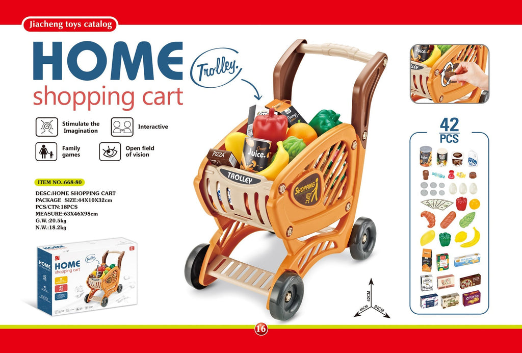 interactive toy shopping cart model