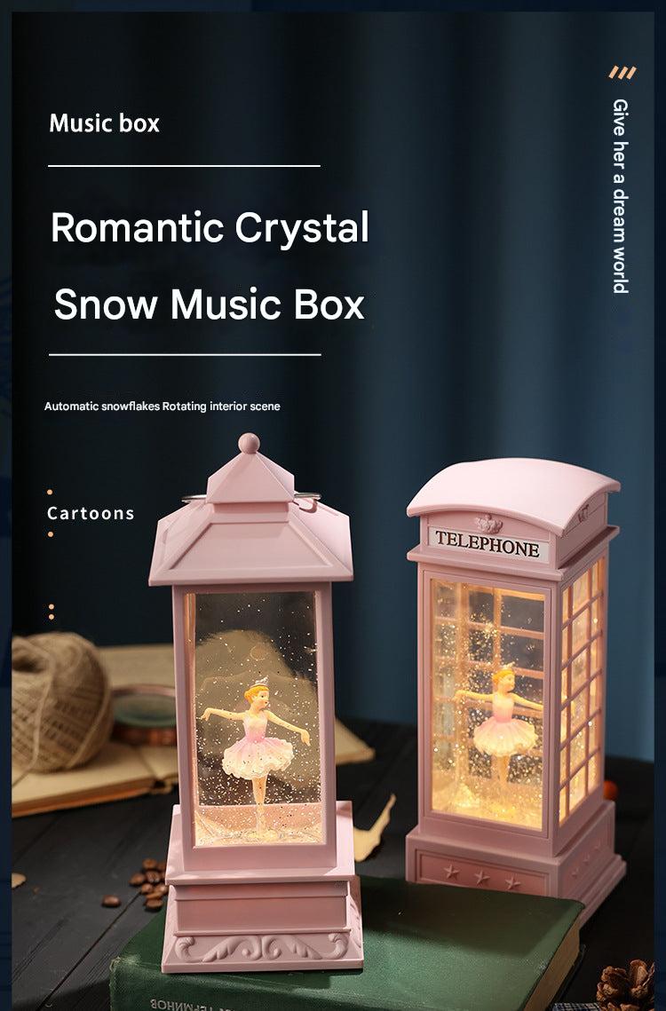 elegant ballet dancer snow globe with music