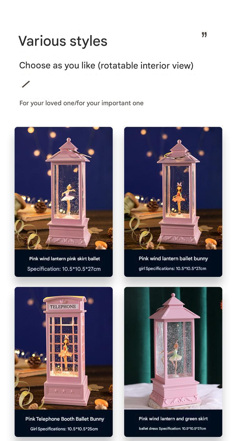 ballet themed snow globe display