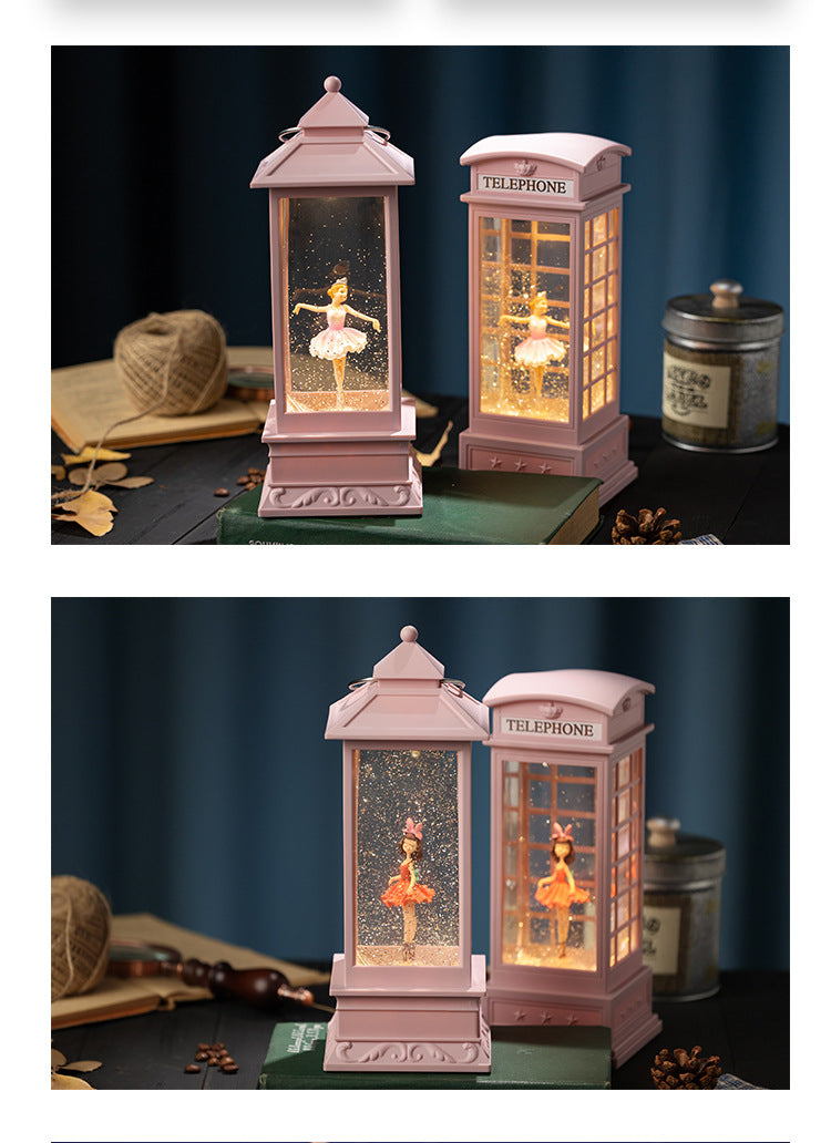 elegant ballerina music box in operation