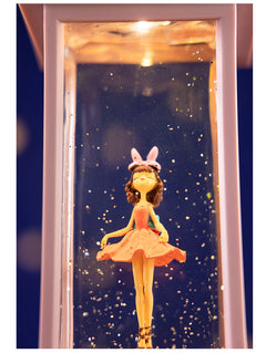 elegant ballet dancer snow globe with music