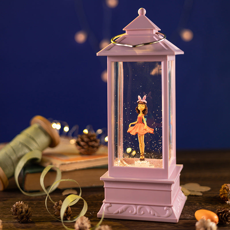 elegant ballerina music box in operation