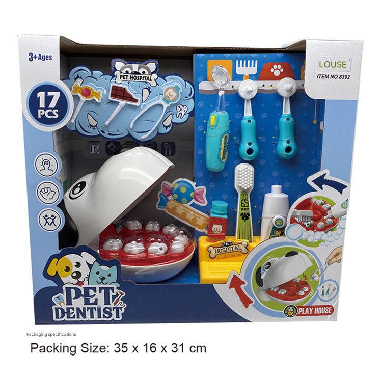 Imaginative play with pet care tools