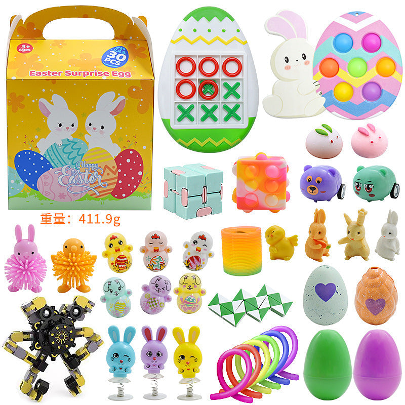 Interactive play scene with pumpkin toys