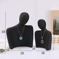 Elegant Resin Mannequin Jewelry Stand silver finish