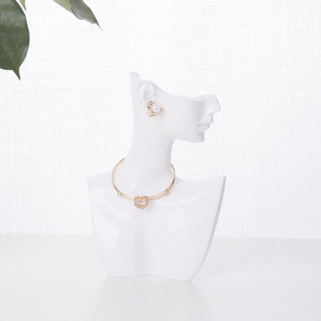 Elegant Resin Mannequin Jewelry Stand display with necklaces