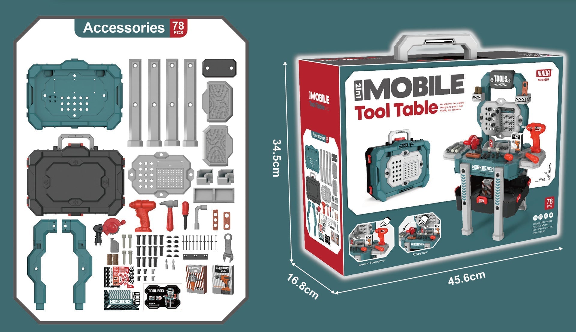Kids exploring mechanics with toy tool set