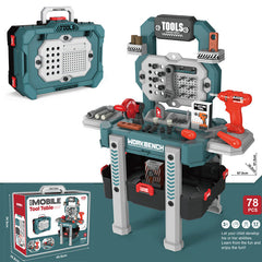 Child-Friendly Construction Tool Set with electronic drill