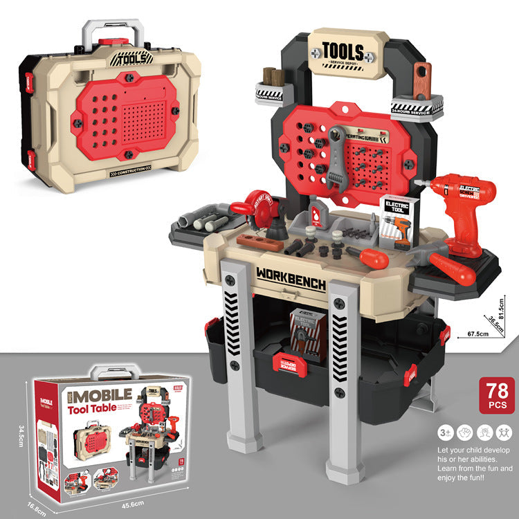Child-safe construction tool kit for boys and girls