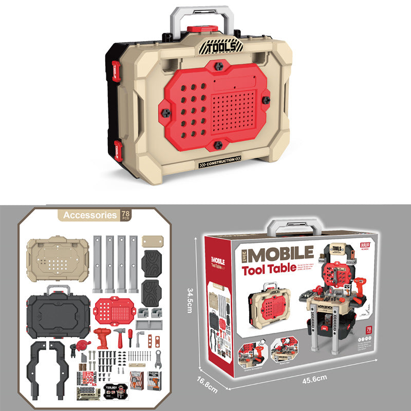 Colorful toy tools from 184 piece set