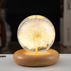 elegantly designed night lamp with real wood