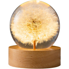 elegantly designed night lamp with real wood