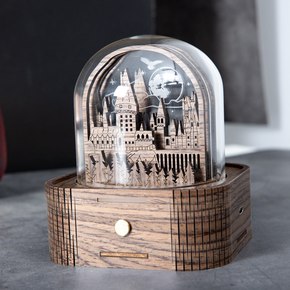 Artistic view of Hogwarts Express night light