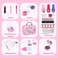 Lipstick application by a young girl