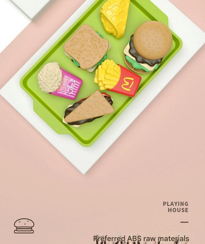 Deluxe Pretend Play Burger & Fries Set - Image 3