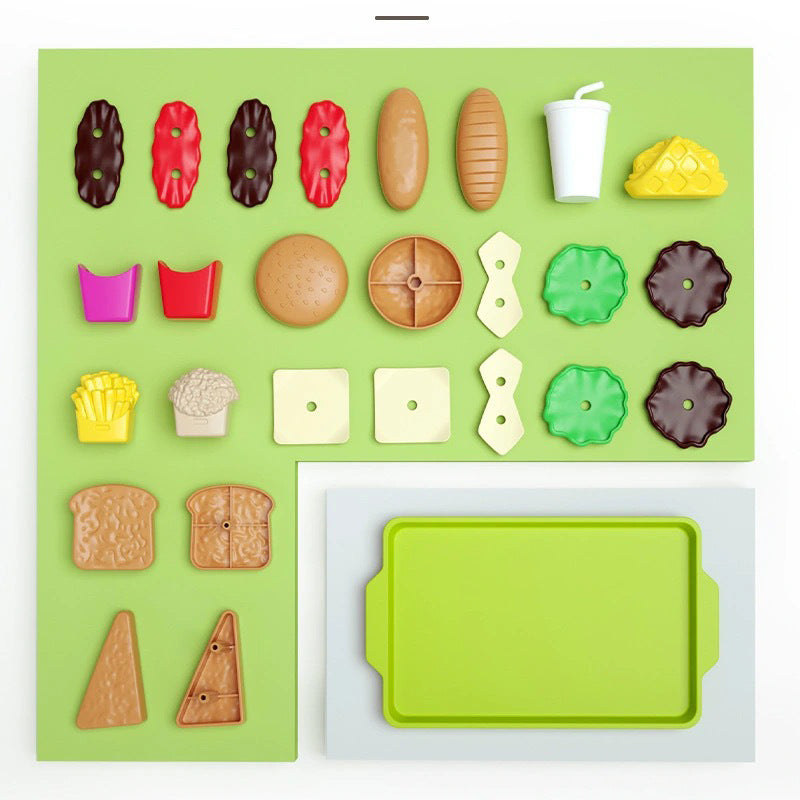 Deluxe Pretend Play Burger & Fries Set - Image 2
