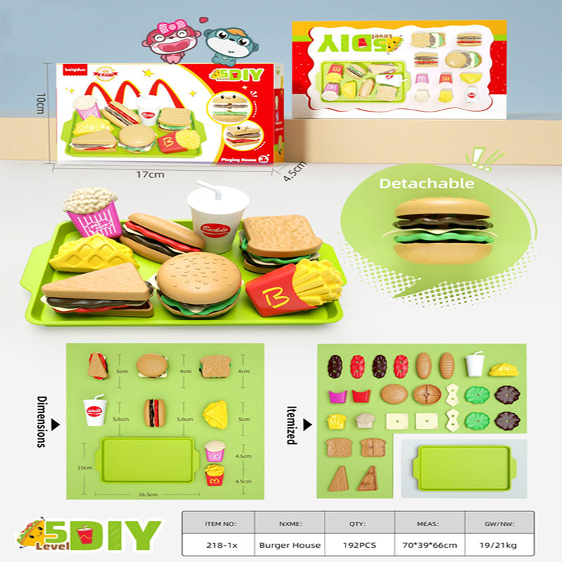 Deluxe Pretend Play Burger & Fries Set - Image 7
