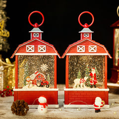 close-up of Santa figurine in music box