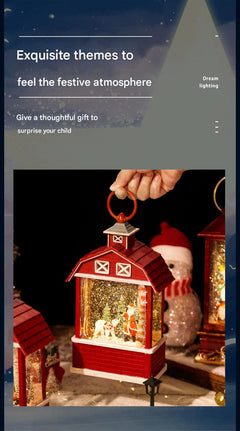 decorative music box with festive figurines