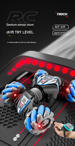 Gesture sensing remote control stunt car front view