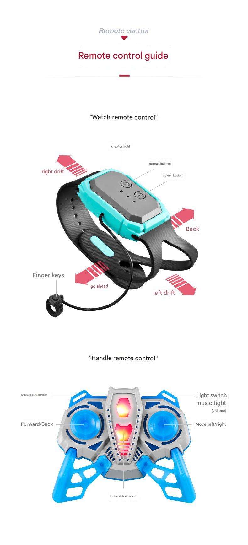 Remote control stunt car with lights and music