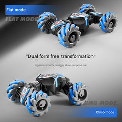 Remote control car performing stunts with spray feature