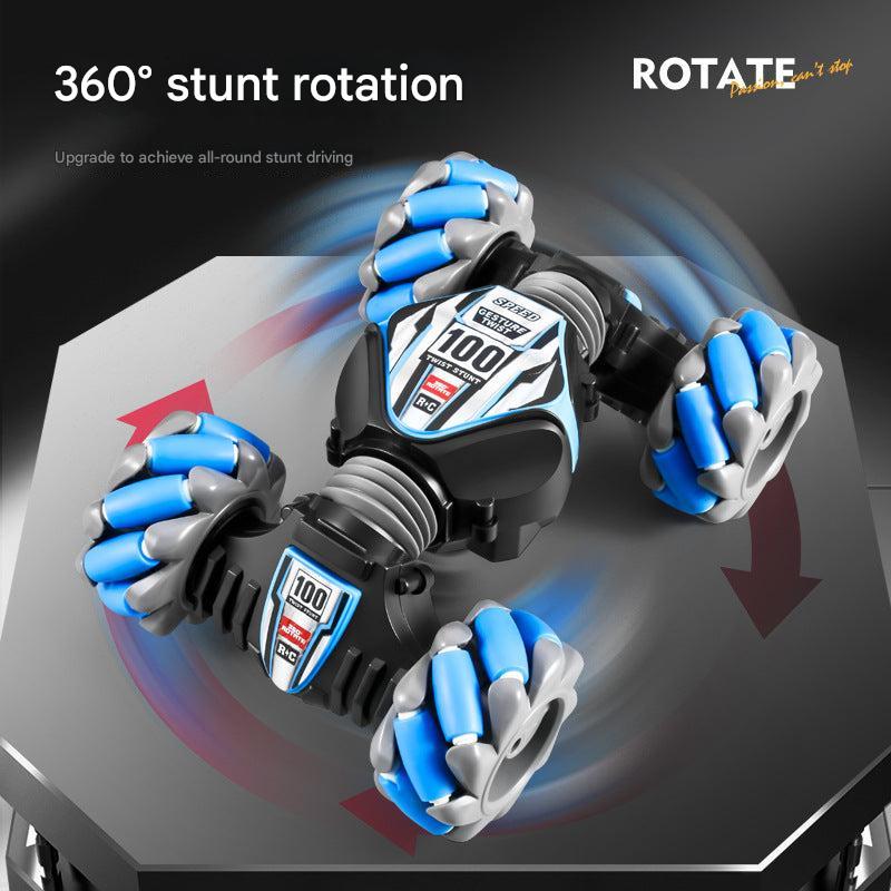Remote control stunt car with lights and music