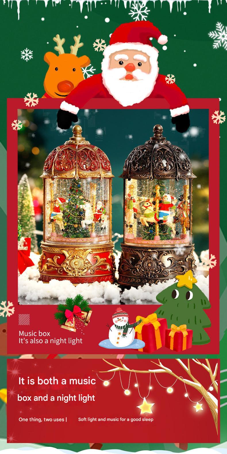 Elegant vintage Christmas music box with details