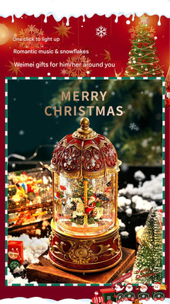Decorative carousel music box for holidays