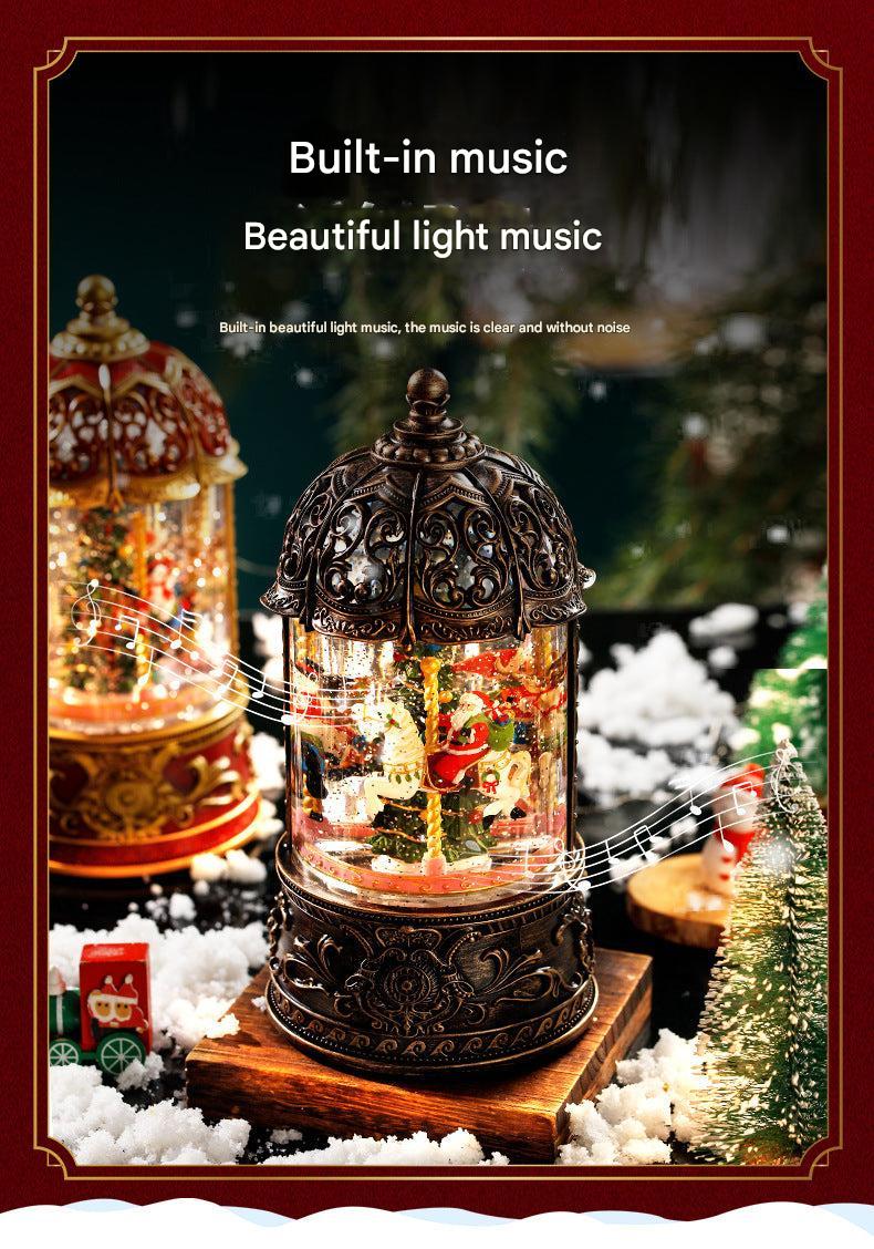 Charming retro styled Christmas music box