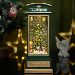 Christmas-themed music box with rotating design